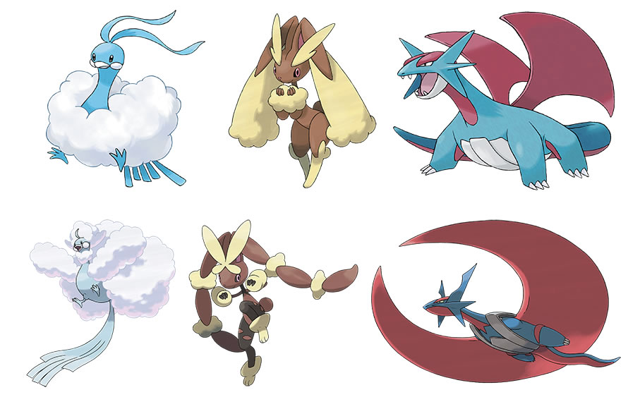 Novas mega evoluções são reveladas para Pokémon Omega Ruby & Alpha