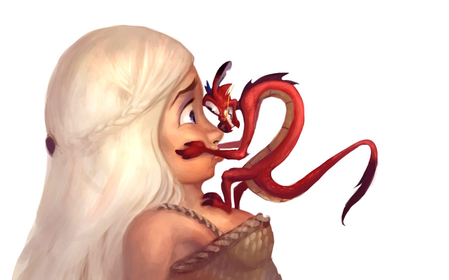 Daenerys Targaryen Mushu Wallpaper