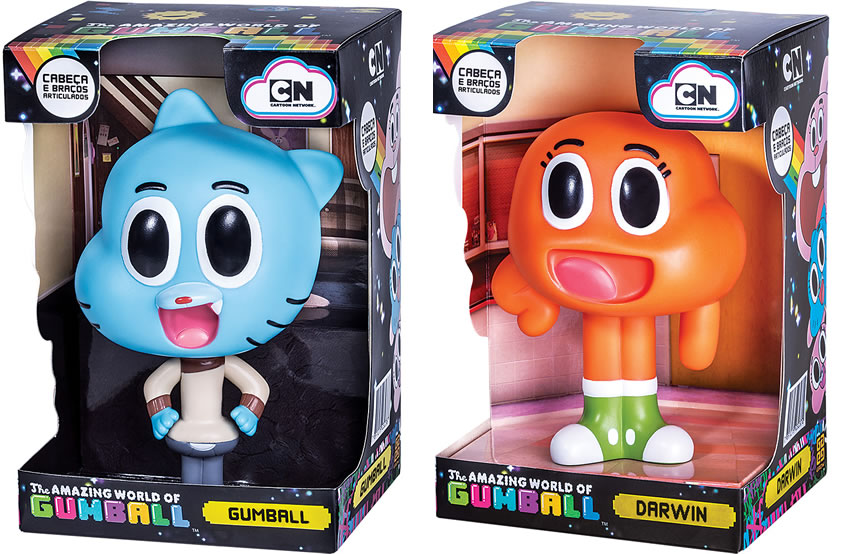 Bonecos Darwin e Gumball