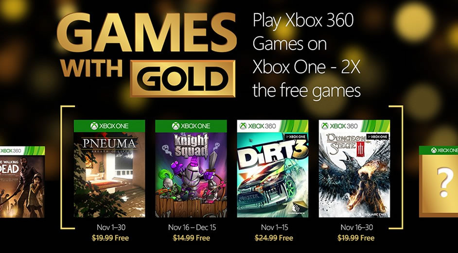 Games with Gold Novembro 2015