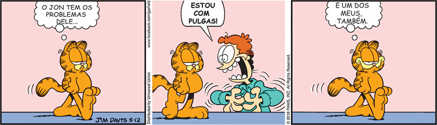 Tirinha Garfield Folha de São Paulo