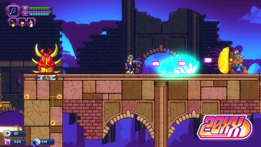 20XX, jogo indie inspirado em Mega Man, está gratuito para PC