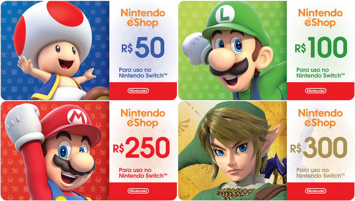 Nintendo anuncia que cartão presente digital da eShop está disponível via  PIX e boleto